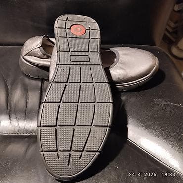 darkwood cipele: Srebrne kozne baletanke — 2