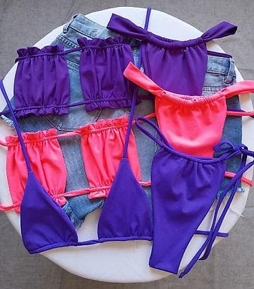 kupujem razno: Dvodelni kupaći kostimi – neon pink i ljubičasti - Model: bikini sa — 1