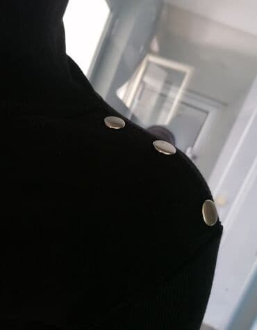pončo za zimu: S (EU 36), Cotton, color - Black — 6
