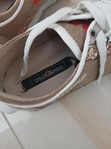 patike br 40: DSQUARED2 patike “Kick It! Dsquared” – bež/roze zlato - Model sa — 4