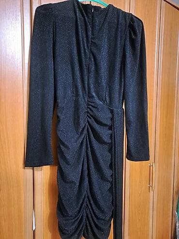 ugg crne papuce: Haljina crna NOVA sa diskretnim sjajem, iz Italije, NIKAD OBUCENA — 5