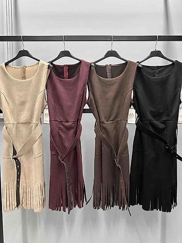 ponco odeca: ✨Ženska haljina bez rukava sa resama i kaišem
✅2200 din — 3