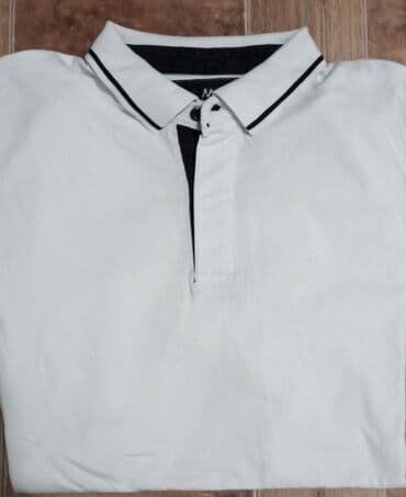 crno beli tech fleece: Majica na kratke rukave, 2XL (EU 56), bоја - Bela, Pamuk — 3