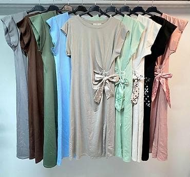 Dresses: Ženska haljina A‑kroja sa kratkim rukavima i ukrasnom mašnom sa — 4