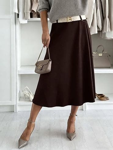 til suknja: Satenasta midi suknja A-kroja Ovaj prelep model suknje nam je upravo — 7