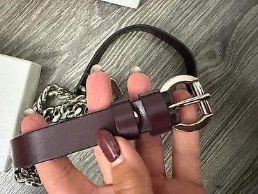 mona tašne online: Bordo Mona kaiš sa šnalom, skoro kao nov u kutiji (92 cm) — 5