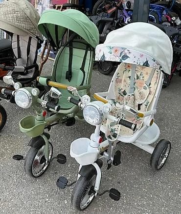 colmar decije jakne: Dečiji tricikl sa ručkom za roditelje i tendom - Multifunkcionalni — 1