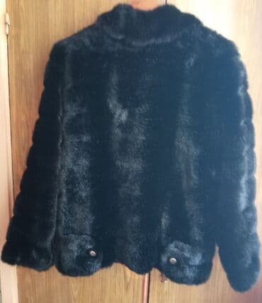 College jackets: XL, With lining, Faux fur, color - Black — 3
