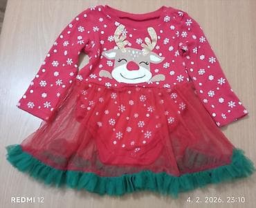 ugg delu: Haljina za devojčice sa dugim rukavima - Gornji deo: meka bela majica — 2