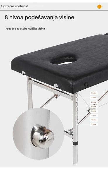 Medicinska odeća: Prenosivi sklopivi masažni sto – metalna konstrukcija - Dimenzije — 2