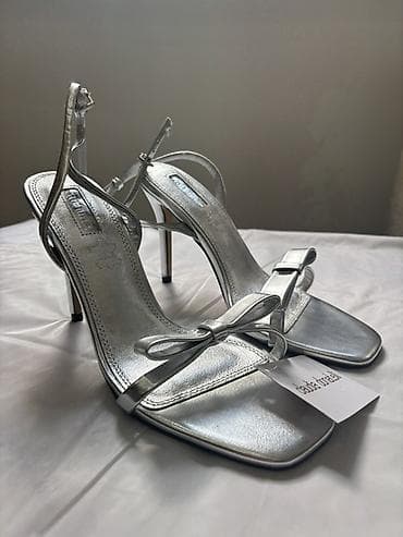 Čizme: Srebrne sandale na štiklu – Claudia Donatelli - Elegantne sandale sa — 1