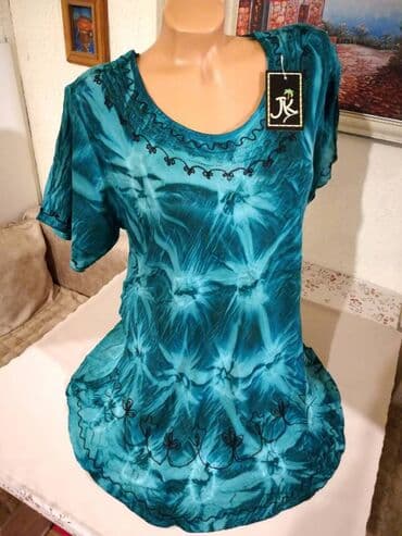 svecane tunike i pantalone: 2XL, Viskoza, Cvetni, Jednobojni, bоја - Zelena — 4