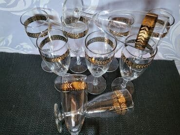 kristalne čaše prodaja: Case kristal za vino 10kom.,iz 70ih. Case perfektne,sve na njima — 5