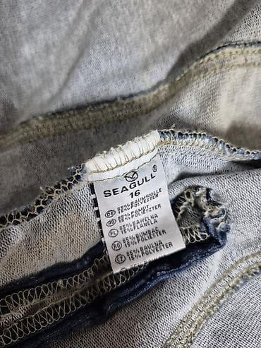 mom jeans 38: SEAGULL teksas jakna sa integrisanim duksem - Model: teksas jakna sa — 3