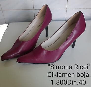 kozne cipele 37: Ženske salonke sa tankom štiklom i špicastim vrhom. - Brend: Simona — 1