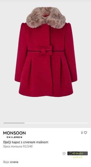 kape za spavanje: Presladak Monsoon kaputić za bebe, za uzrast od 6 - 12 meseci. Mekan — 6