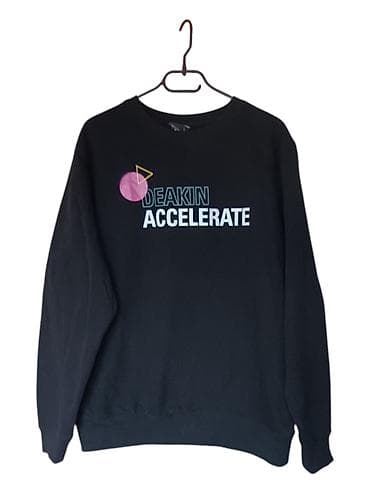 Lične stvari: Crna unisex dukserica – Deakin Accelerate - Model: klasik pulover sa — 1