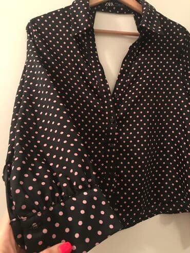 pamučne haljine tunike: Zara, S (EU 36), Dots, color - Black — 4