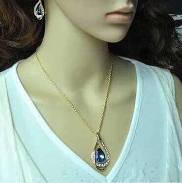 lapis lazuli ogrlica: Set nakita 1300 — 1