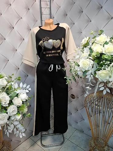 Sakoi: Ženski komplet za svaki dan – bluza + pantalone široke nogavice. - — 4