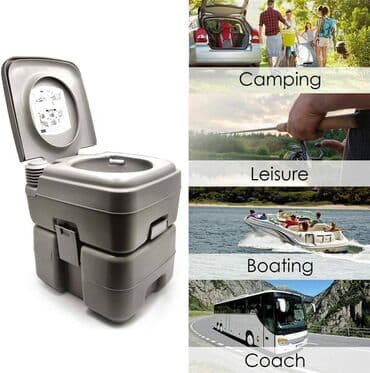 sat sa pticama: Prenosivi hemijski toalet – kompaktnog dizajna, idealan za kampovanje — 8