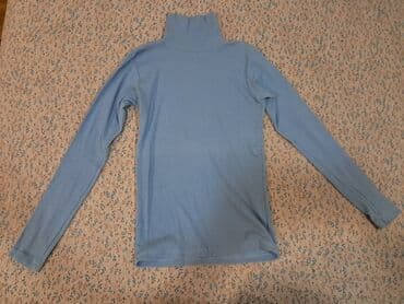Women's Clothing: Ženska rolka sa dugim rukavima – svetloplava - Model: uska rolka — 1