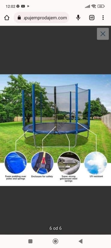 trambolina cena srbija: ﻿﻿﻿﻿﻿﻿﻿﻿﻿﻿﻿﻿﻿﻿﻿Potpuno nove tramboline u fabrickom pakovanju — 1