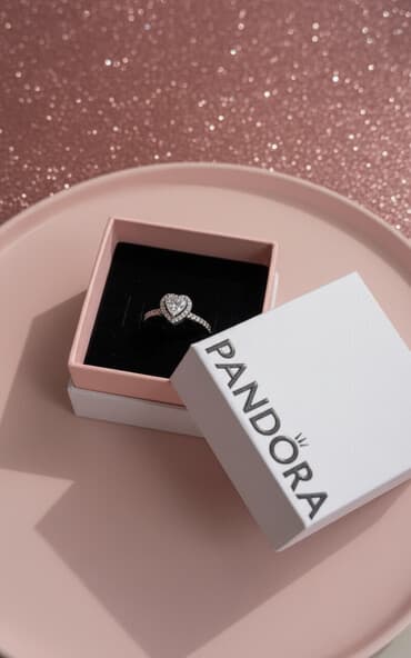 Rings: Pandora, Set: Necklace, Ring, Material: Silver — 1