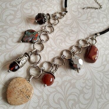 Jewellery sets: Ogrlica, made in Italy Prelepa unikatna ogrlica sa poludragim — 3