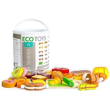 Kids' Kitchens: Šifra proizvoda: TL8 DRVENE NAMIRNICE ZA SECKANJE – 23 dela (ECO — 1