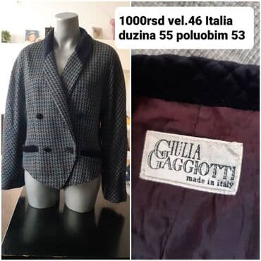 dzemper sa srcima: Giulia, 3XL (EU 46), Karirani — 1