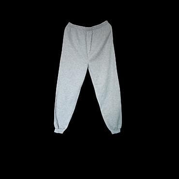 torba nike: Sive trenerka pantalone – klasičan model - Boja: svetlo siva (melanž) — 3