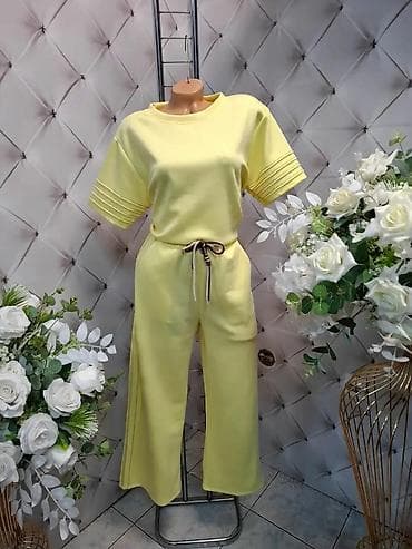 pertle za cipele: Damski komplet – majica i pantalone širokog kroja - Kroj: opušten — 3