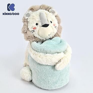 polovne seckalice za granje: KikkaBoo Baby ćebence sa plišanom igračkom 70x100 – Jungle King — 1