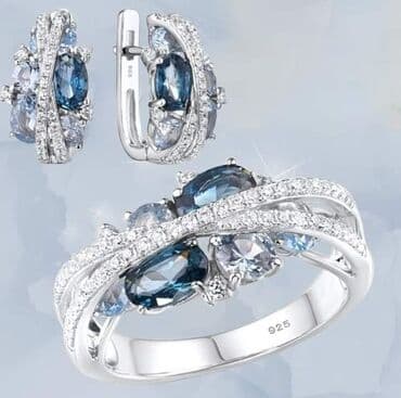 srebrni nakit subotica: Set: Earrings, Ring — 3