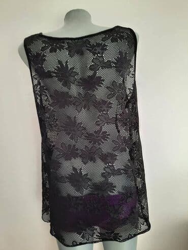 XL, Polyester, Floral, Single-colored, color - Black — 2