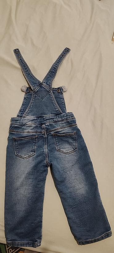 frozen odeca za devojcice: Dečije farmerke tregeri – džins kombinezon za bebe - Materijal — 2