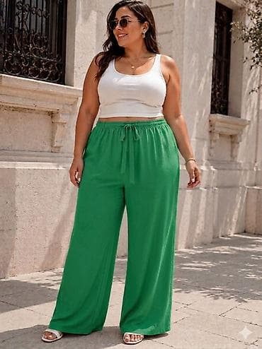 pantalone adidas: Pantalone siroke za punije dame,vidkoza sa elasticnim — 3