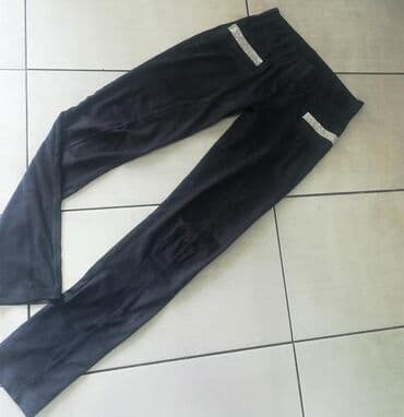 crne letnje pantalone: S (EU 36), bоја - Crna, Jednobojni — 5