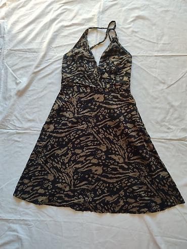 Haljina H&M na vezanje oko vrata A-kroja. - Animal print u