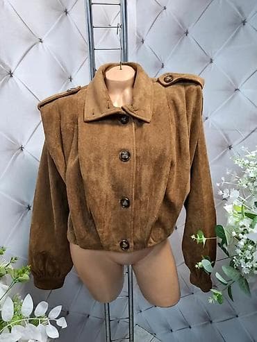 ugg cizm: Ženska kraća jakna od veštačkog antilopa (suede look) - Model — 4