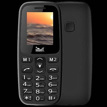 Meanit Mobilni telefon, 1.77 ekran, Dual SIM, BT, SOS dugme, Crni