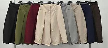 Šortsevi, Bermude: Ženske široke bermude sa nabranim preklopima - Model: midi bermude — 2