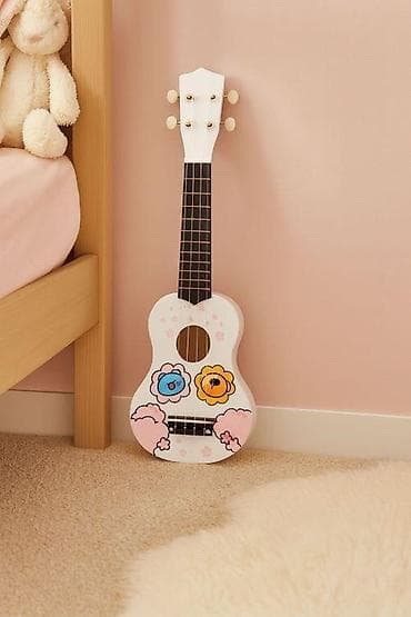 napravi sam muzicki instrument: Ukulele drvena gitara za decu sa 4 najlonske žice i trzalicom – — 4
