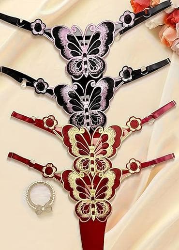 dsquared cipele: Ženske tange sa motivom leptira – luksuzna čipka i prozirni til - — 1