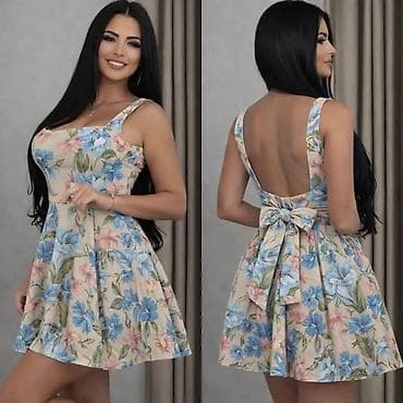 Letnja ženska haljina na bretele sa floralnim printom - Kroj