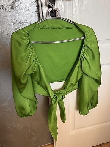 Muška odeća: Zeleni svilenkast blejzer/majica elegantan univerzalna velicina — 1