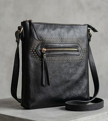 armani torba: Crna ženska crossbody torba od veštačke kože, minimalističkog dizajna — 1