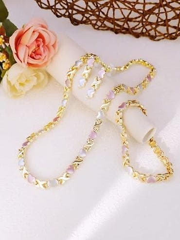 paciotti cipele cena: Set nakita – ogrlica, narukvica i minđuše - Dizajn: zlatna osnova sa — 2