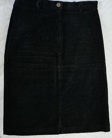 Skirts: Crna suknja od somota – EKIM Company 1 - Klasičan, ravan kroj do — 1